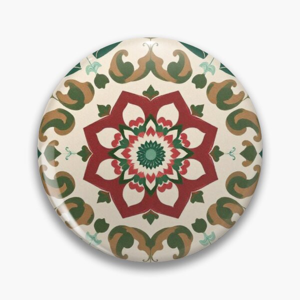 Item preview, Green, Beige and Deep Red Kaleidoscope designed and sold by Ciervo Primavera.