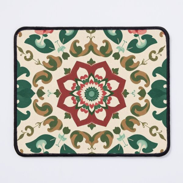 Item preview, Green, Beige and Deep Red Kaleidoscope designed and sold by Ciervo Primavera.