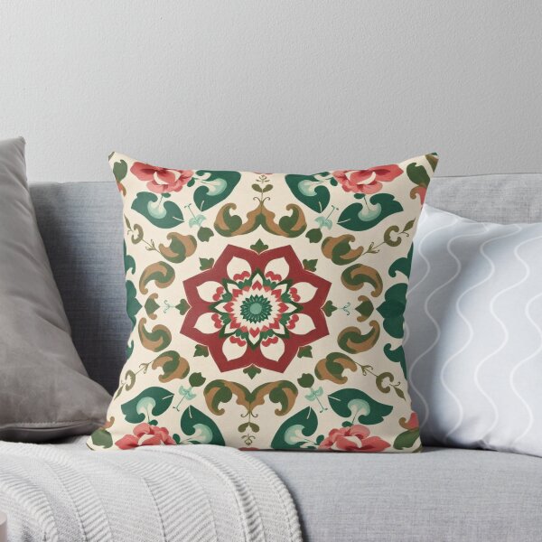 Item preview, Green, Beige and Deep Red Kaleidoscope designed and sold by Ciervo Primavera.