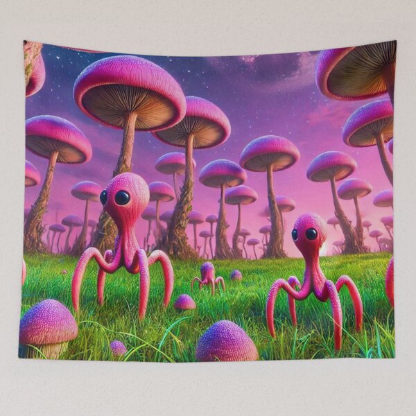 Item preview, Four Legged Fella - Mushroom City - Mythological Alien City designed and sold by WyckedLynn.