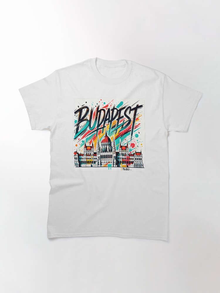 Thumbnail 3 of 7, Classic T-Shirt, TriBu.City - BUDAPEST WHITE designed and sold by TriBuCity.
