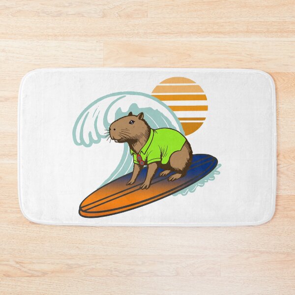 Item preview, Surfin' Capybara with Tropical Vibes designed and sold by 2Blue-Dots.