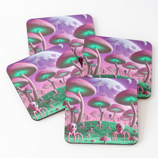 Item preview, Four Legged Fellas - Mushroom City - Mythological Alien City designed and sold by WyckedLynn.