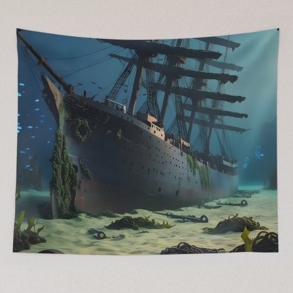 Item preview, sailing ship sunk at sea / ocean designed and sold by AA-designstore.