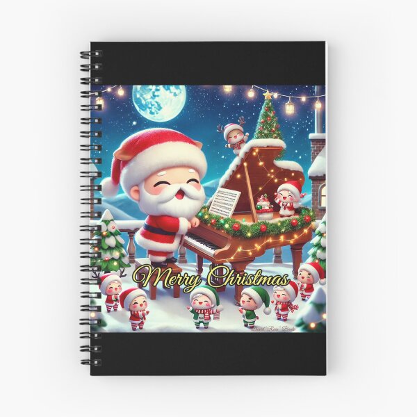 Item preview, "Santa's Festive Piano Party ???" designed and sold by MySheetMusicArt.