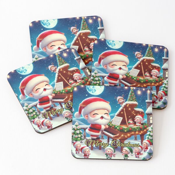 Item preview, "Santa's Festive Piano Party ???" designed and sold by MySheetMusicArt.