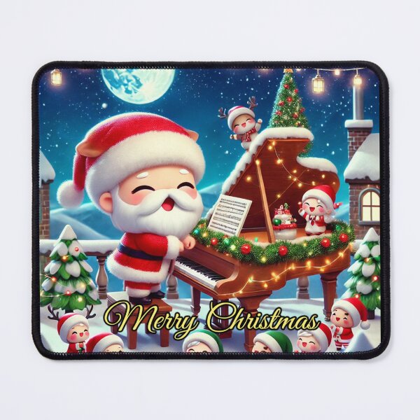 Item preview, "Santa's Festive Piano Party ???" designed and sold by MySheetMusicArt.