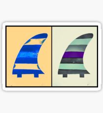 Salty surf fin Sticker