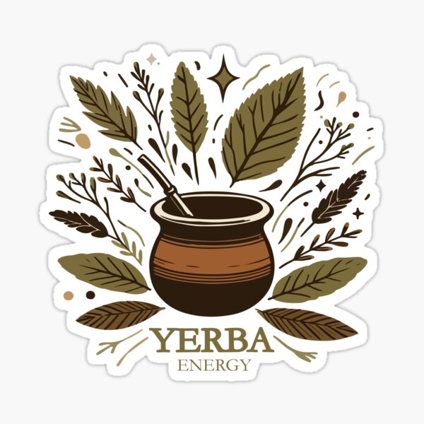 Vista previa del artículo con la obra «Yerba Mate Energética Tradicional», diseñado y vendido por Domiska.