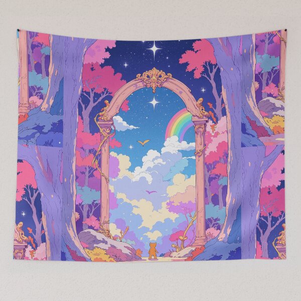 Item preview, Enchanted mirror reflections whimsical forest wonderland designed and sold by ShroomForge.
