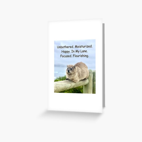 Item preview, Rock Hyrax Unbothered Flourishing Meme | Awawa Cute  designed and sold by matchakpop.