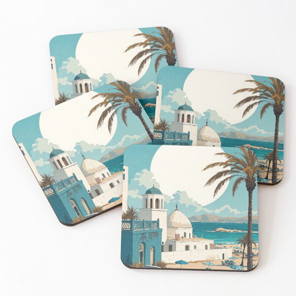Item preview, Enchanting moonlit coast a majestic portrayal of tunisian designed and sold by ShroomForge.