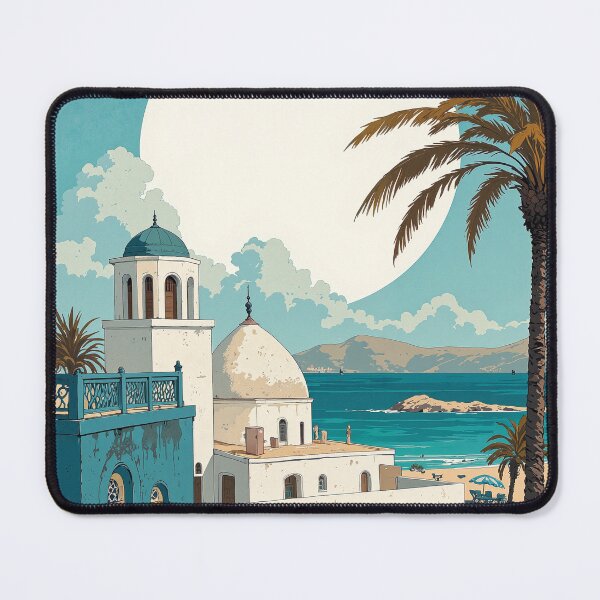 Item preview, Enchanting moonlit coast a majestic portrayal of tunisian designed and sold by ShroomForge.
