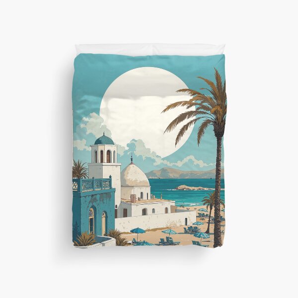 Item preview, Enchanting moonlit coast a majestic portrayal of tunisian designed and sold by ShroomForge.