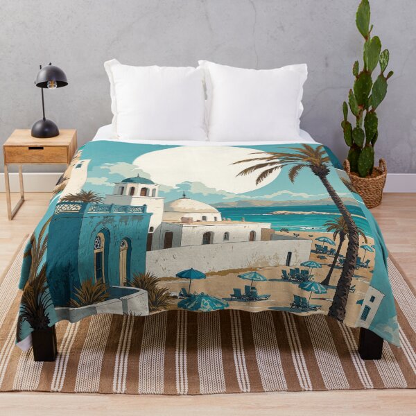 Item preview, Enchanting moonlit coast a majestic portrayal of tunisian designed and sold by ShroomForge.