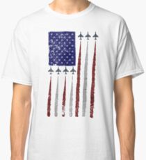 "Smoke On!" American Flag Aircraft Formation Design Classic T-Shirt