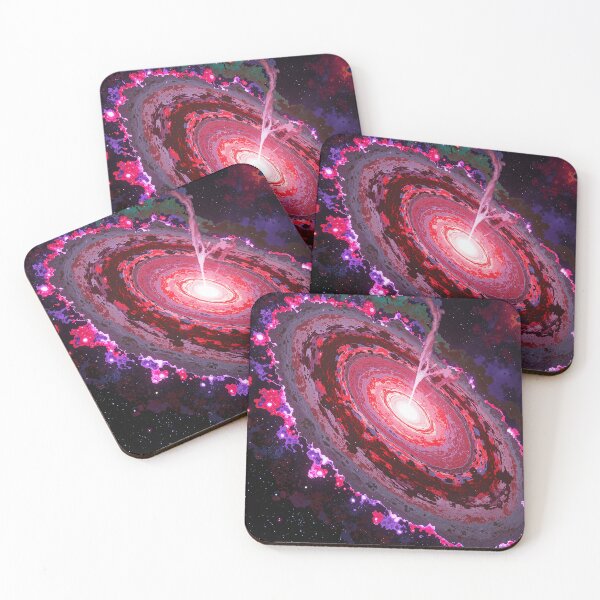 Item preview, Galactic nebulous wonders milky ways red pink heart designed and sold by ShroomForge.