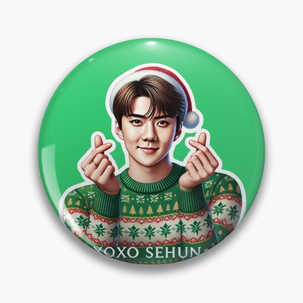 Artikelvorschau, Sehun-Weihnachtsaufkleber | XOXO Festliches Sammlerstück für EXO-Ls entworfen und verkauft von DEEPDesignsART.