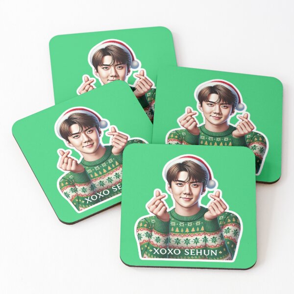 Item preview, Sehun Holiday Sticker | XOXO Festive Collectible for EXO-Ls designed and sold by DEEPDesignsART.