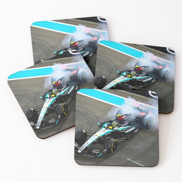 Item preview, Lewis Hamilton doing his final donuts after finishing the 2024 Abu Dhabi Grand Prix abstract designed and sold by Rodissimus1984.