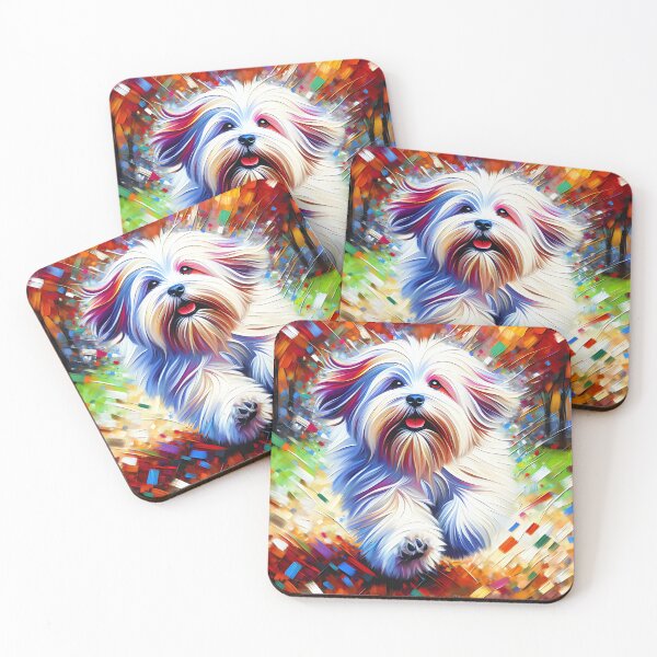 Item preview, Coton De Tulear Dog Portrait Acrylic Art Print Pet Portrait Gifts for Dog Lovers designed and sold by Puppy Puzzles Plus.