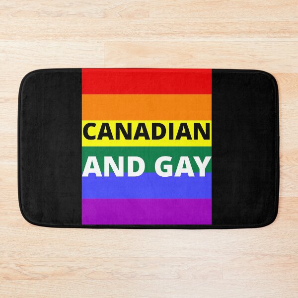 Item preview, CANADIAN AND GAY on rainbow background designed and sold by uniqueitems.