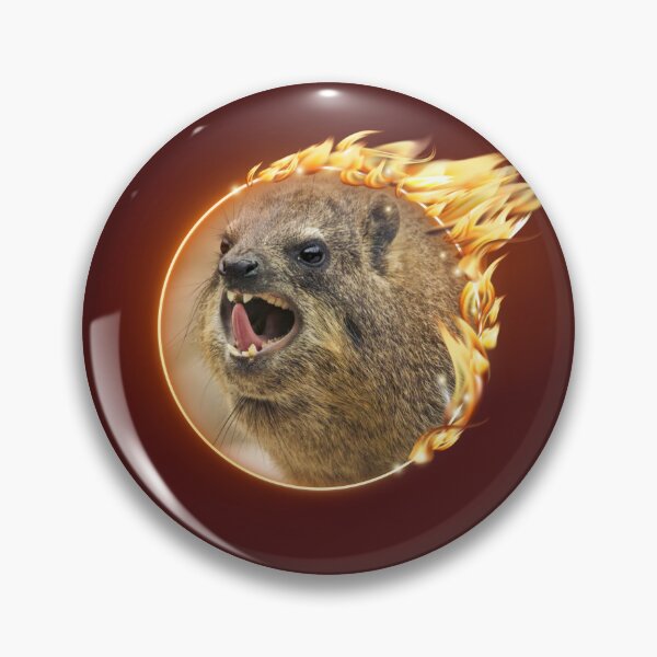 Item preview, Rock Hyrax Screaming Awawa with Fire | Unhinged Vampire Potato designed and sold by matchakpop.