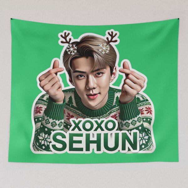 Item preview,  Sehun Holiday Sticker | XOXO Festive Collectible for EXO-Ls designed and sold by DEEPDesignsART.