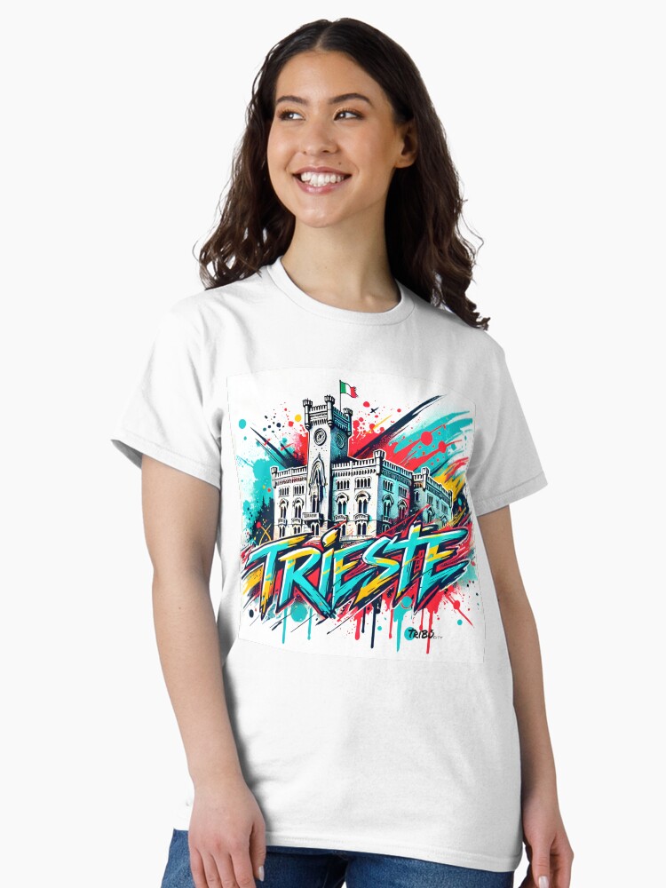 Thumbnail 1 of 7, Classic T-Shirt, TriBu.City - TRIESTE WHITE designed and sold by TriBuCity.