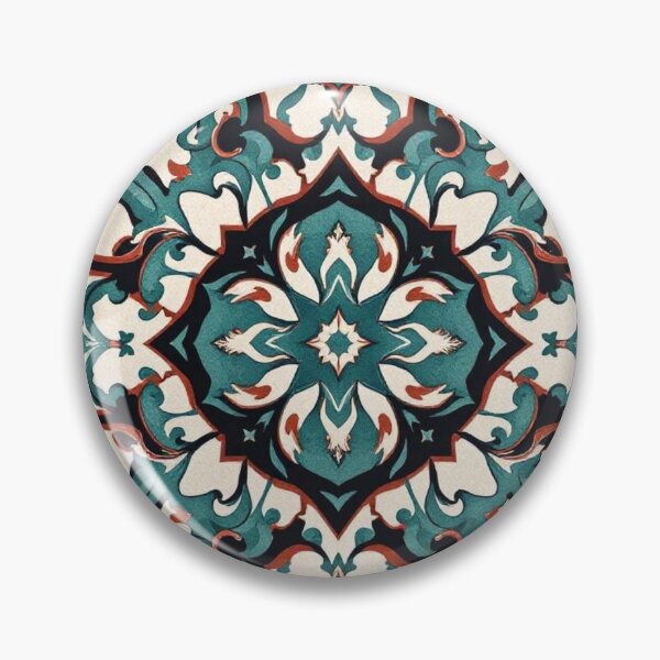 Item preview, Turquoise Geometric Art With Deep Red designed and sold by Ciervo Primavera.