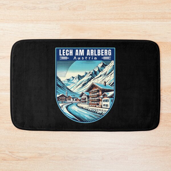 Item preview, Lech am Arlberg in Austria (Vorarlberg) Vintage Vector Art Travel Badge designed and sold by MaateoDesign.