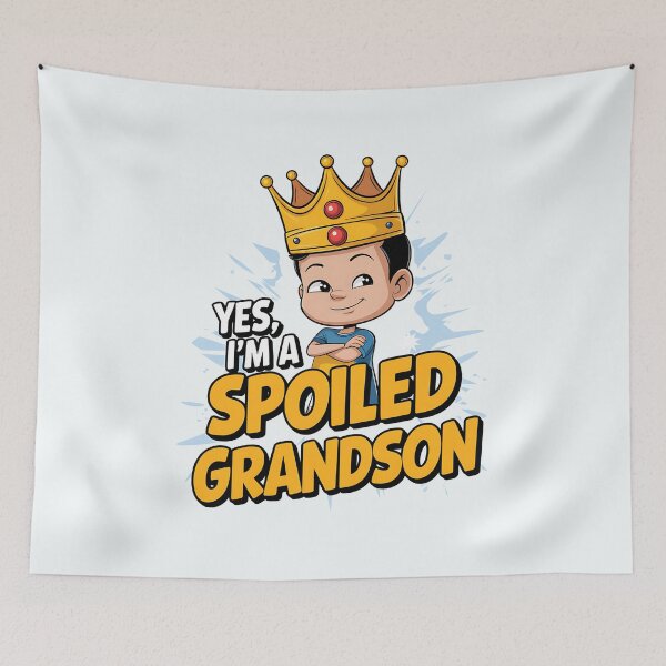 Item preview, Yes, I'm a Spoiled Grandson – Cartoon Crown Fun designed and sold by TeeGrit.