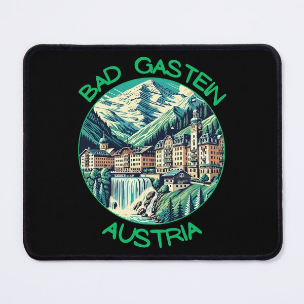 Item preview, Bad Gastein in Austria (Salzburg) Retro Art Travel Landscape designed and sold by MaateoDesign.