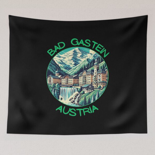 Item preview, Bad Gastein in Austria (Salzburg) Retro Art Travel Landscape designed and sold by MaateoDesign.