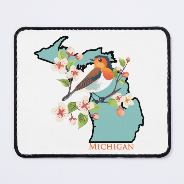 Item preview, Michigan Bird and Flower designed and sold by adventurehaven.