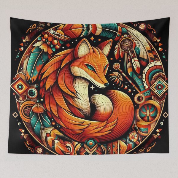 Item preview, The Watchful Ember Fox designed and sold by nikkolaus.