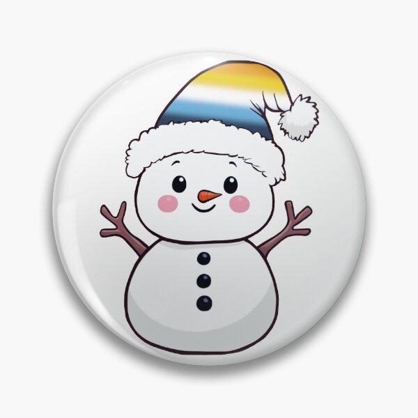 Item preview, Adorable Snowpal wearing an AroAce Pride Santa Hat | AroAce Pride Holiday Design designed and sold by Travelslightly.