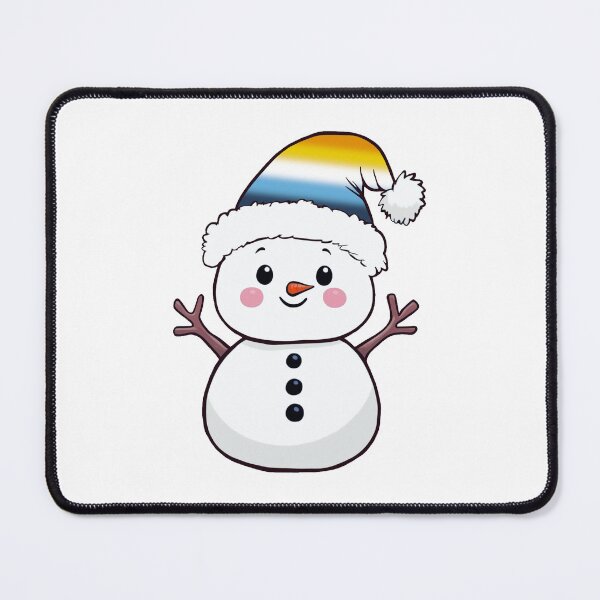 Item preview, Adorable Snowpal wearing an AroAce Pride Santa Hat | AroAce Pride Holiday Design designed and sold by Travelslightly.