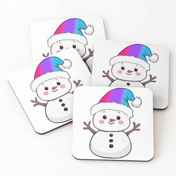 Item preview, Adorable Snowpal wearing an Androgynous Pride Santa Hat | Androgynous Pride Holiday Design designed and sold by Travelslightly.