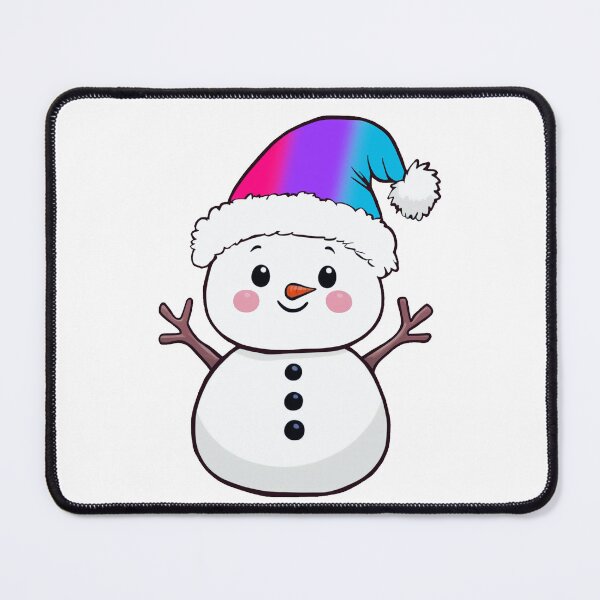 Item preview, Adorable Snowpal wearing an Androgynous Pride Santa Hat | Androgynous Pride Holiday Design designed and sold by Travelslightly.