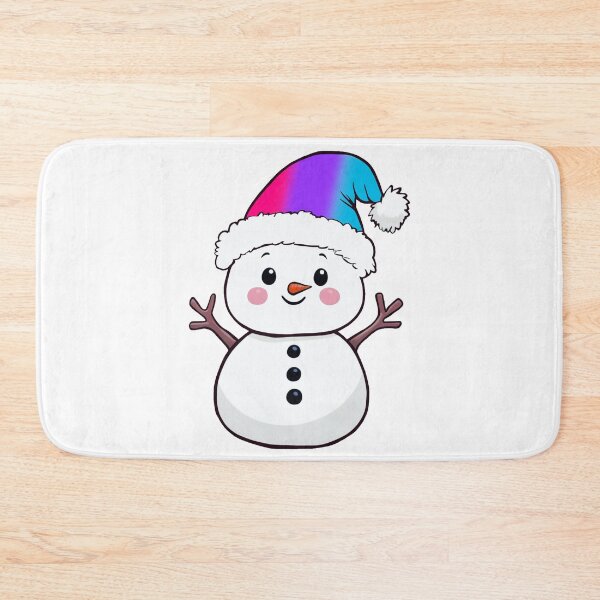 Item preview, Adorable Snowpal wearing an Androgynous Pride Santa Hat | Androgynous Pride Holiday Design designed and sold by Travelslightly.