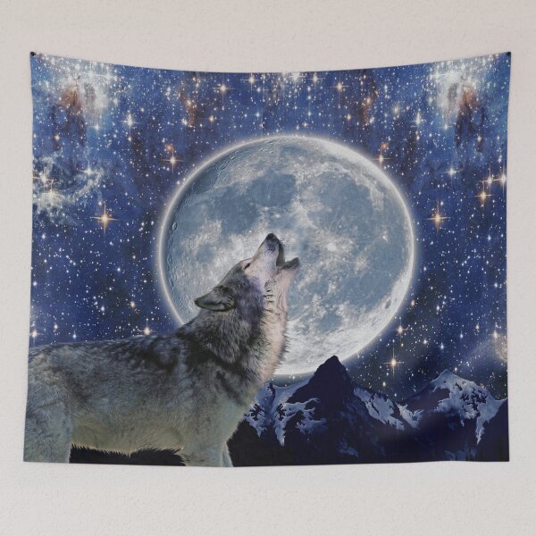 Item preview, Howling Wolf and Moon designed and sold by Skye Ryan-Evans.