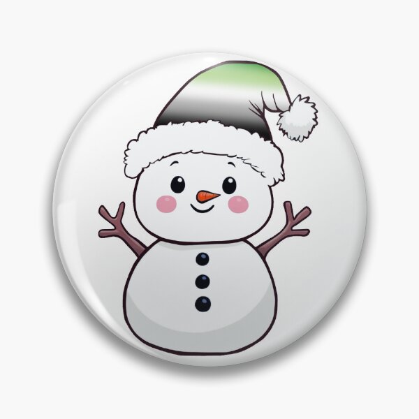 Item preview, Adorable Snowpal wearing an Aromantic Pride Santa Hat | Aromantic Pride Holiday Design designed and sold by Travelslightly.