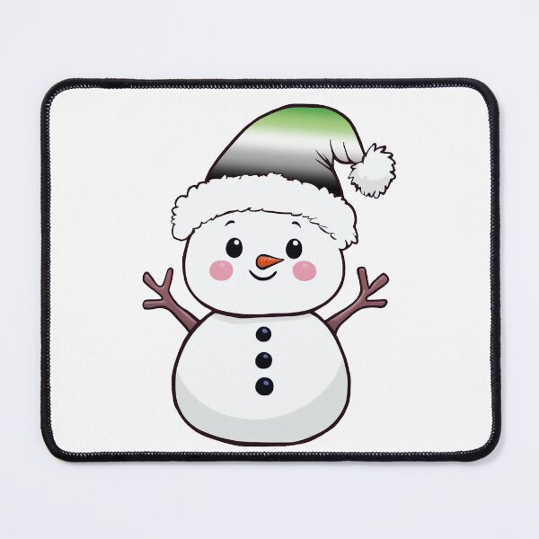 Item preview, Adorable Snowpal wearing an Aromantic Pride Santa Hat | Aromantic Pride Holiday Design designed and sold by Travelslightly.