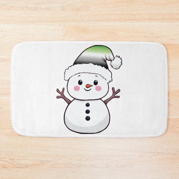 Item preview, Adorable Snowpal wearing an Aromantic Pride Santa Hat | Aromantic Pride Holiday Design designed and sold by Travelslightly.