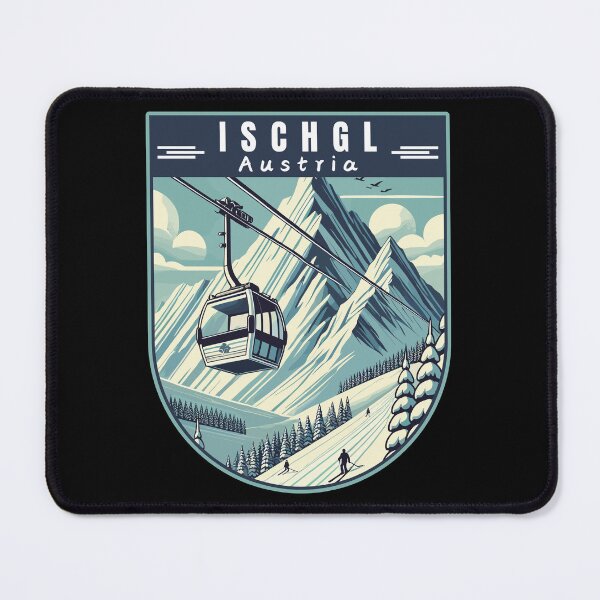 Item preview, Ischgl in Austria (Tirol) Vintage Vector Art Travel Badge designed and sold by MaateoDesign.