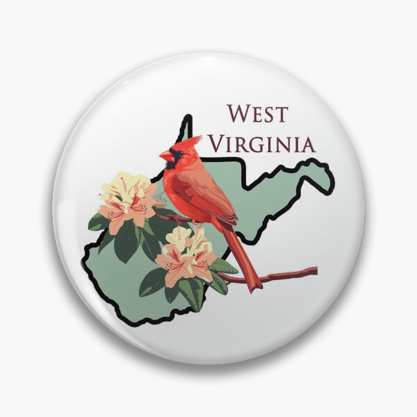Item preview, West Virginia Bird and Flower designed and sold by adventurehaven.