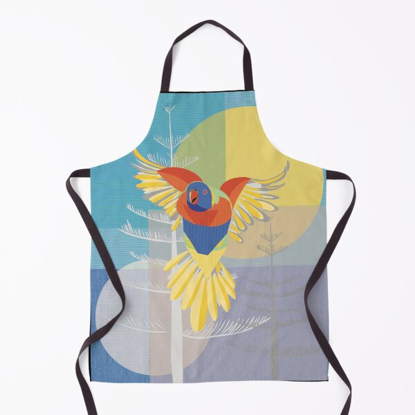 Item preview, Rainbow lorikeet and Norfolk pines on the beach designed and sold by Old Friends.