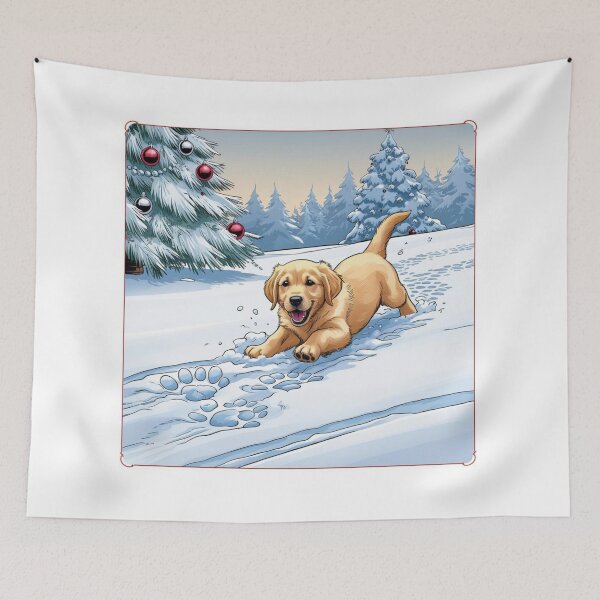 Item preview, Snowy Paw Prints to Joy designed and sold by FurRealArt.