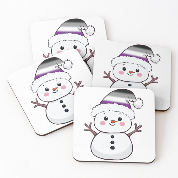 Item preview, Adorable Snowpal wearing an asexual Pride Santa Hat | Asexual Pride Holiday Design designed and sold by Travelslightly.